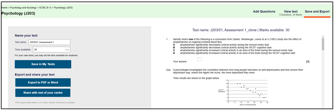 ExamBuilder for Psychology 5